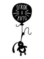 Avto nalepka: Otrok v avtu - zajček