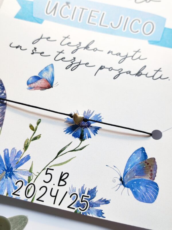 Zapestnica HVALA: Srček - slika 2