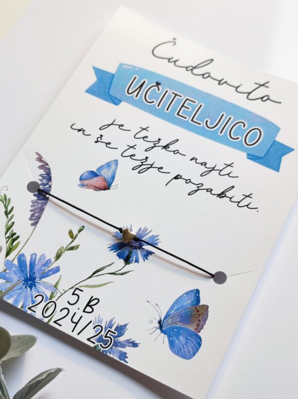 Zapestnica HVALA: Srček - slika 3