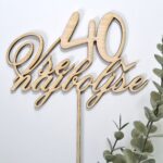 Topper za torto - Vse najbolše + leta