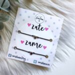 Zapestnici komplet: srebrn srček