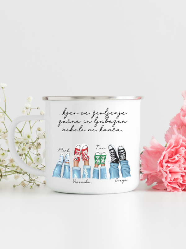 Emajlirana skodelica: Družina - slika 2