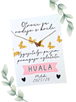 Verižica HVALA: Metuljček - slika 2