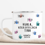 Emajlirana skodelica: Odtisi rokic z imeni
